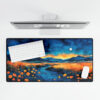 Custom Text Wildflower Nature Desk Mat