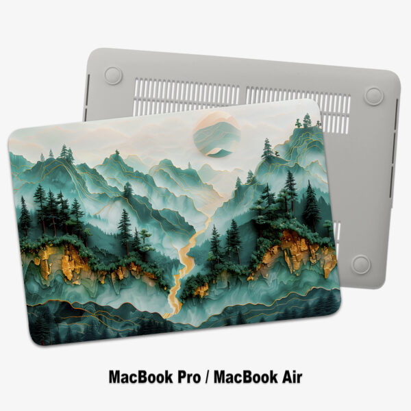 Jade Carving Golden Tree MacBook Case