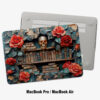 Vintage Skull Bookshelf MacBook Case