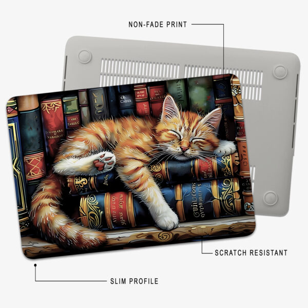 Cute Cat Book Lover's MacBook Case