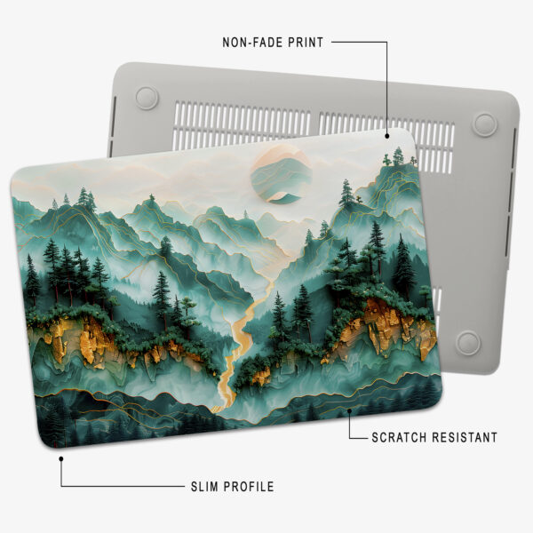 Jade Carving Golden Tree MacBook Case