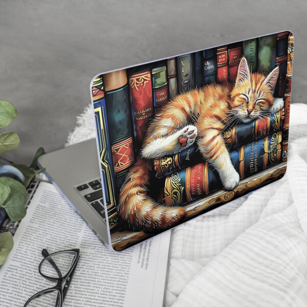 Cute Cat Book Lover's MacBook Case