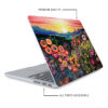 Wildflowers Embroidery Landscape MacBook Case