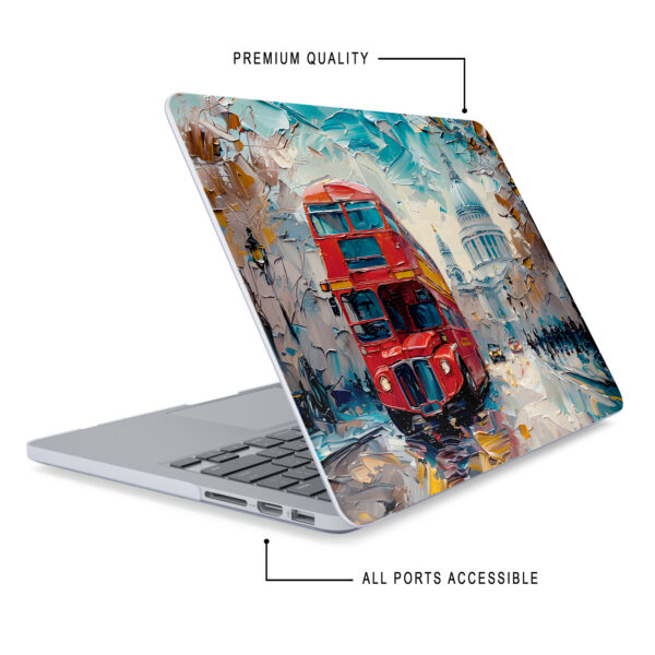 London Bus Oil Painting MacBook Case