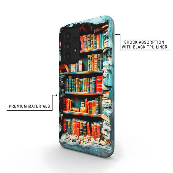 Book Lovers 3D Hole Wall Phone Case