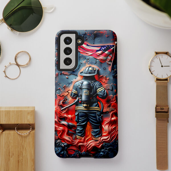 Firefighter Dad Gift Tough Phone Case