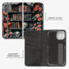 Books and Skulls Phone Wallet Case