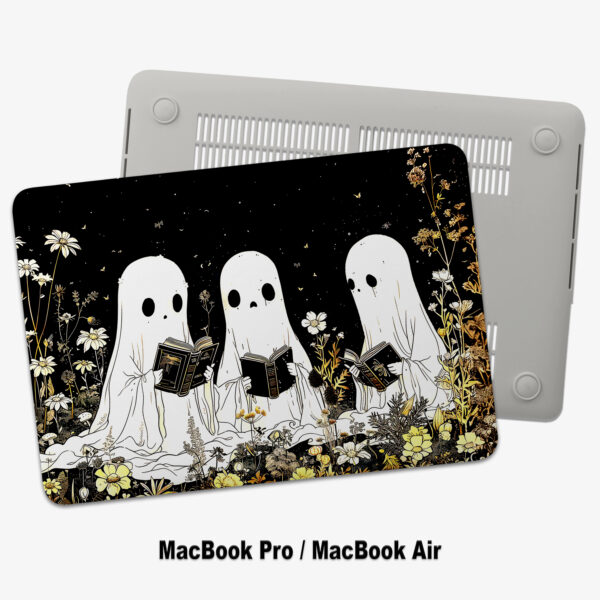 Floral Ghosts Cute Spooky MacBook Case