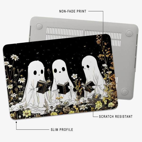 Floral Ghosts Cute Spooky MacBook Case