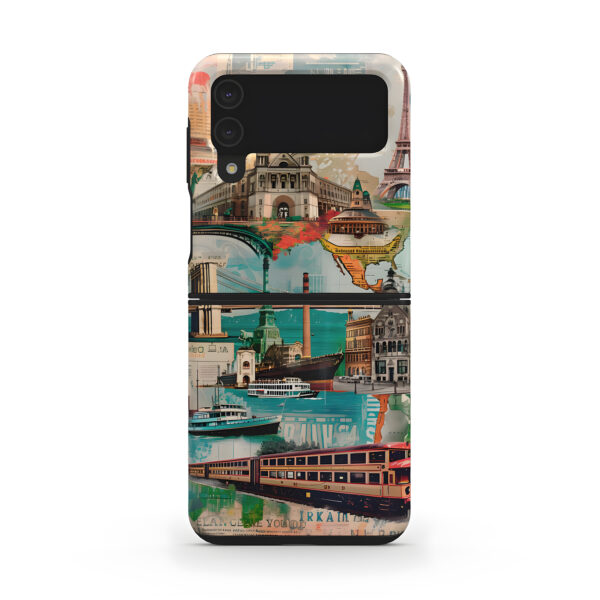 Retro Travel Collage Vintage Phone Case, iphone 16, magsafe