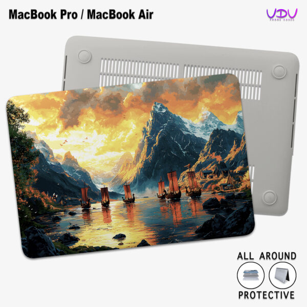 Viking Sunset Nordic Adventure MacBook Case