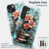 Stained Glass Floral Bookstack Phone Case