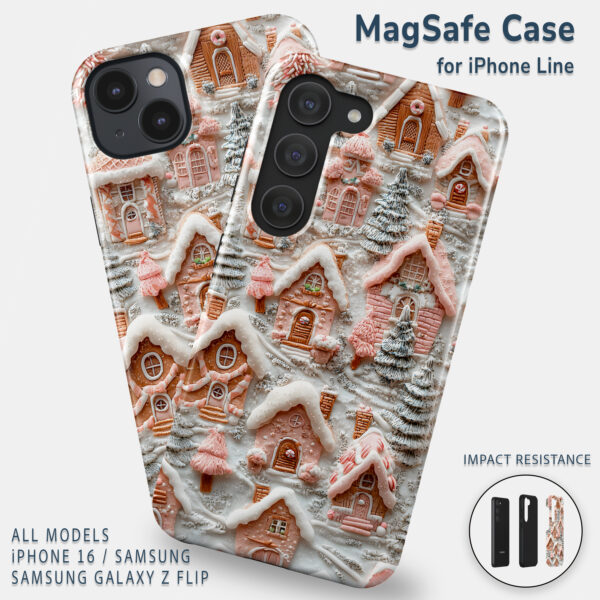 Whimsical Snowy Village Tough Phone Case