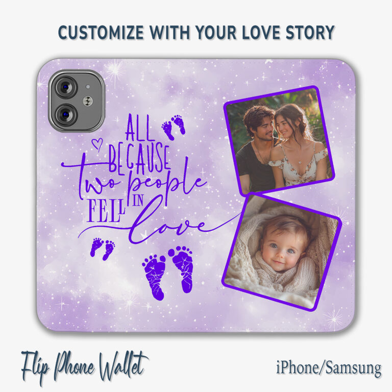 Celebrate Your Love Story Flip Phone Wallet Case