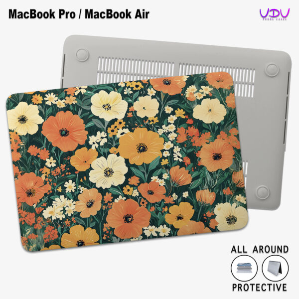 Vibrant Floral Pattern Case for MacBook