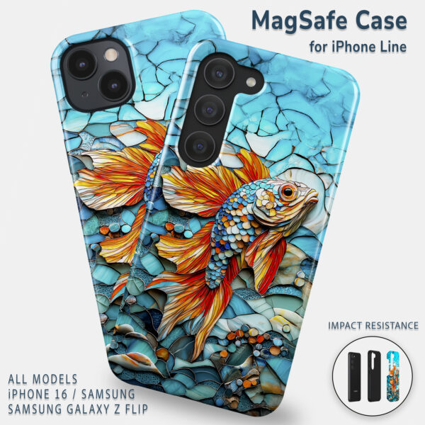 Elegant Mosaic Fish Tough Phone Case