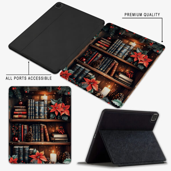 Festive Holiday Bookshelf iPad Case