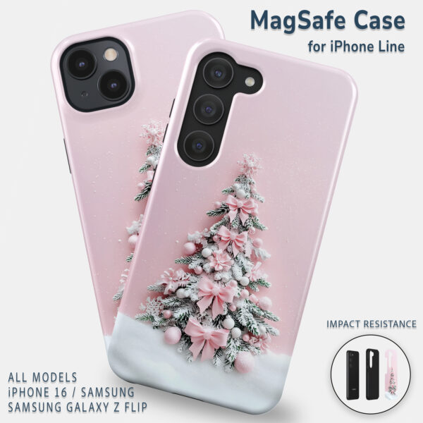 Pink Christmas Tree Tough Phone Case